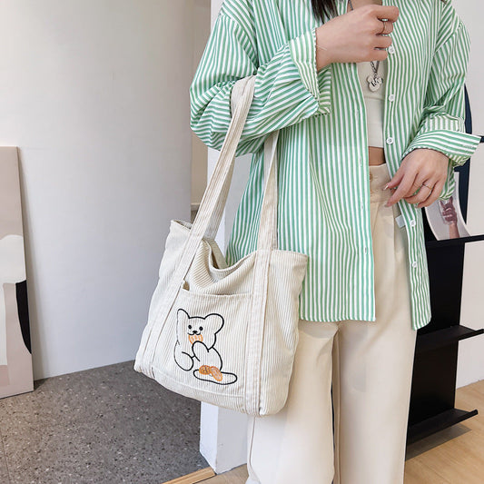 AOMshop - Sac à Bandoulière Brodé à Motif Cartoon pour Femme - Série Japonaise