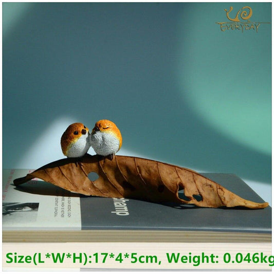Figurines d'Oiseaux Miniatures en Résine pour Décoration de Jardin | Artisanat Fait Main