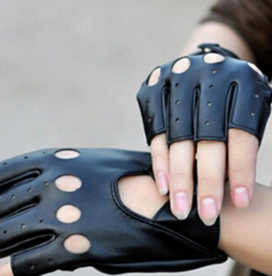 Gants de moto demi-doigts creux à la mode | AOMshop Black