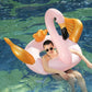 Giant flamingo with golden wings