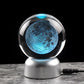 Globe de neige en verre, modèle miniature de système solaire gravé au laser Round LED Base