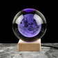 Globe de neige en verre, modèle miniature de système solaire gravé au laser 2 wooden LED base