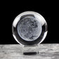 Globe de neige en verre, modèle miniature de système solaire gravé au laser crystal base