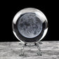 Globe de neige en verre, modèle miniature de système solaire gravé au laser metal S base