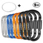 Lixada 1/9 PCS D-Ring Locking Carabiner Clip Set - Matériel de Camping et d'Escalade - AOMshop 9 PCS Multicolor