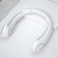 : Mini Bladeless Fan Neck Fan USB Rechargeable - Mute Sports Fans pour la Maison et l'Extérieur - AOMshop white