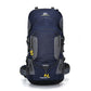 Sac à dos de camping et de randonnée imperméable avec réflecteur de lumière - AOMshop Blue 50 - 70L