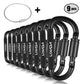 Lixada 1/9 PCS D-Ring Locking Carabiner Clip Set - Matériel de Camping et d'Escalade - AOMshop