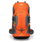 Sac à dos de camping et de randonnée imperméable avec réflecteur de lumière - AOMshop Orange 50 - 70L