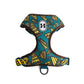 Harnais pour chien et chat imprimé French Bulldog - Pour les petits chiens Forest Green