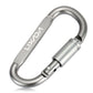 Lixada 1/9 PCS D-Ring Locking Carabiner Clip Set - Matériel de Camping et d'Escalade - AOMshop 1 PC Silver