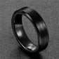 Homme Bague Céramique Noire 8mm/6mm/4mm 6mm