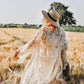 Kimono Long Blanc avec Broderies