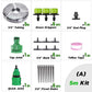 Kit d'irrigation goutte à goutte automatique pour jardin Ax5M Kit