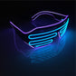 "LED bi-color luminous blinds decorative glasses - AOMshop" Purple Blue