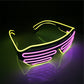 "LED bi-color luminous blinds decorative glasses - AOMshop" Yellow Pink