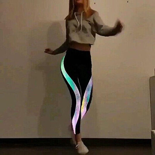 Leggings de sport imprimés réfléchissants pour femmes