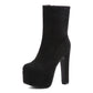 Les bottes à plateforme extrême Gdgydh Fashion pour femmes avec fermeture éclair - AOMshop black shoes