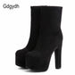 Les bottes à plateforme extrême Gdgydh Fashion pour femmes avec fermeture éclair - AOMshop