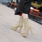 Les bottes à plateforme extrême Gdgydh Fashion pour femmes avec fermeture éclair - AOMshop