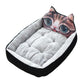 "Lit pour chien et chat doux et confortable avec un design mignon" Black Cat