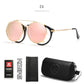 Lunettes de soleil clip-on rétro C4 Black Hard Case