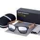 Lunettes de soleil en bois de zèbre polarisées pour hommes avec étui Silver EVABox Polarized