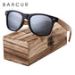 Lunettes de soleil en bois de zèbre polarisées pour hommes avec étui