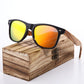 Lunettes de soleil en bois de zèbre polarisées pour hommes avec étui Orange WoodBox Polarized