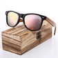 Lunettes de soleil en bois de zèbre polarisées pour hommes avec étui Pink WoodBox Polarized