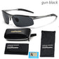 Lunettes de soleil polarisées pour homme en aluminium-magnésium gun black