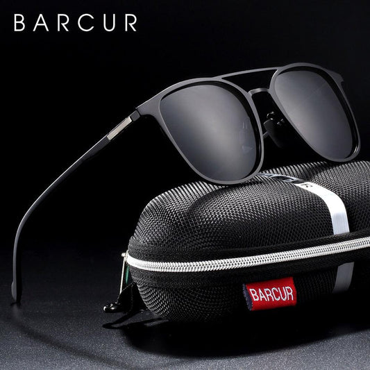 Lunettes de soleil polarisées rondes BARCUR pour homme et femme