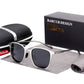 Lunettes de soleil polarisées rondes BARCUR pour homme et femme Silver Gray BARCUR