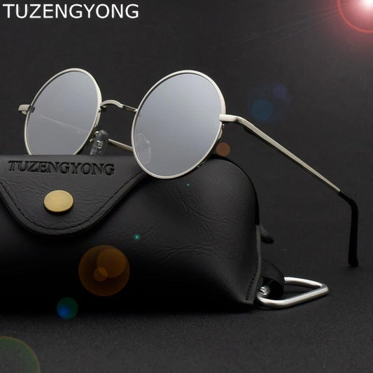 Lunettes de soleil rondes polarisées de marque TUZENGYONG pour hommes et femmes