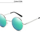 Lunettes de soleil rondes polarisées de marque TUZENGYONG pour hommes et femmes T810 C6 Green lens TUZENGYONG