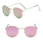 Lunettes de soleil rondes rétro GoldPink Free Bag and Cloth