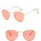 Lunettes de soleil rondes rétro GoldOceanRed Free Bag and Cloth