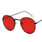 Lunettes de soleil rondes rétro BlackRed Free Bag and Cloth