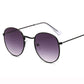 Lunettes de soleil rondes rétro BlackDoubleGray Free Bag and Cloth