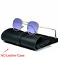 Lunettes rondes rétro pour hommes et femmes GoldOceanPurple Free Bag and Cloth