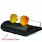 Lunettes rondes rétro pour hommes et femmes GoldRed Free Bag and Cloth