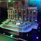MMZ MODEL Piececool 3D Metal Puzzle TengWang Pavilion Assembly Metal Model kit DIY 3D Laser Cut Model puzzle Toys Gift for Adult E with led light