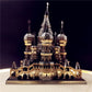 MMZ MODEL Piececool 3D Metal Puzzle TengWang Pavilion Assembly Metal Model kit DIY 3D Laser Cut Model puzzle Toys Gift for Adult J with led light