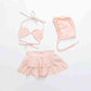 "Maillot de Bain Fille 2021 | Bikini Enfant avec Volants et Dentelle | AOMshop" 18109
