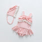 "Maillot de Bain Fille 2021 | Bikini Enfant avec Volants et Dentelle | AOMshop"