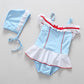 "Maillot de Bain Fille 2021 | Bikini Enfant avec Volants et Dentelle | AOMshop" 81811