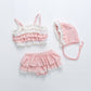 "Maillot de Bain Fille 2021 | Bikini Enfant avec Volants et Dentelle | AOMshop"