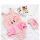 "Maillot de bain fille une pièce avec motif cartoon - AOMshop" Pink