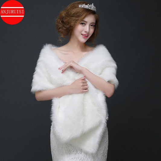 Manteau en fausse fourrure pour mariage | AOMshop Default Title