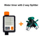 Minuteur d'arrosage automatique avec écran LCD pour jardin with 2 way Splitter